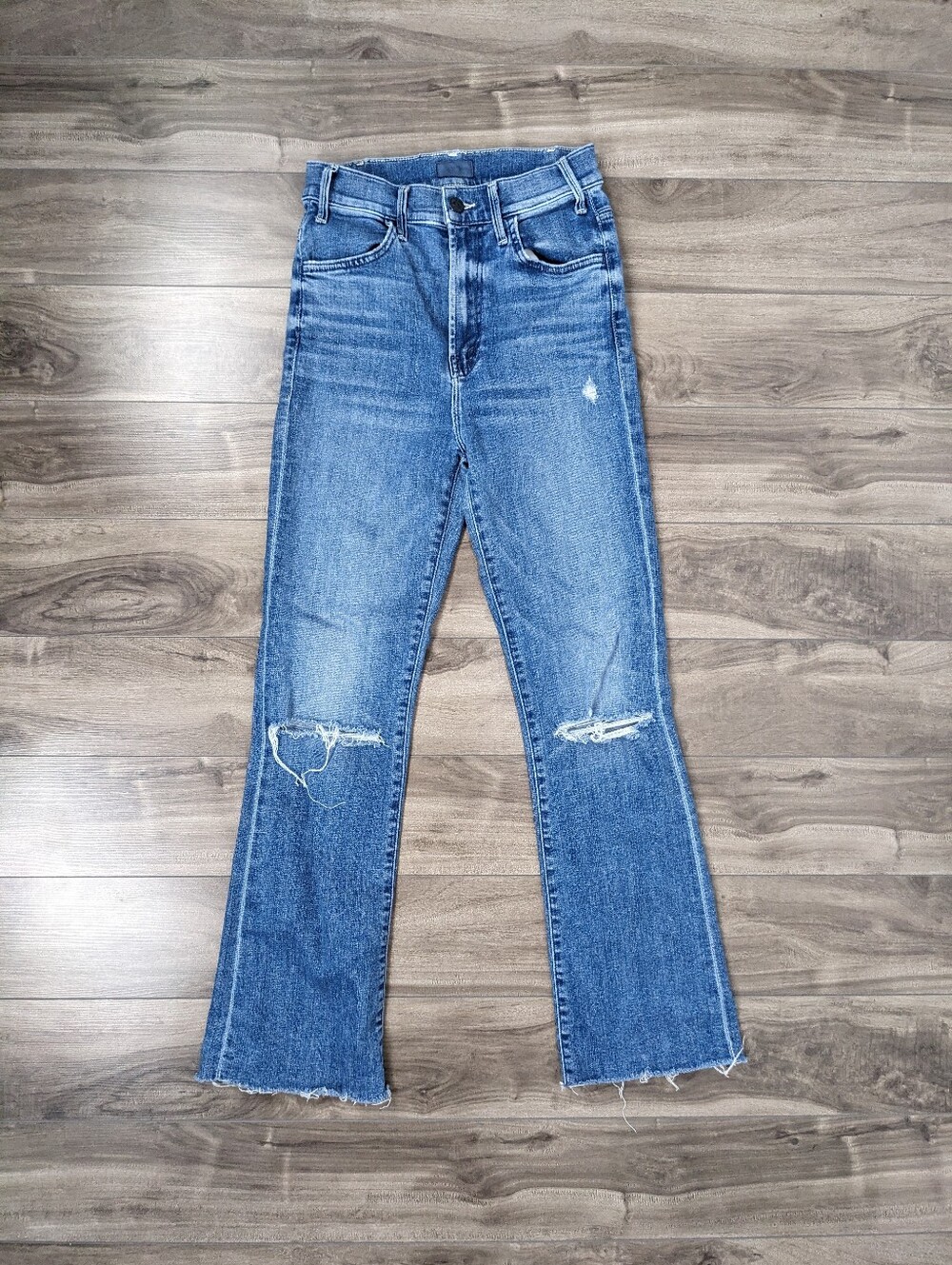 Mother Women's Jeans Hustler Ankle Fray Can't Stop Staring Size 25